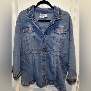 Diane Gilman Women’s Blue Jean Jacket Size XL